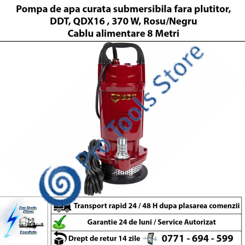 Pompa submersibila, DDT QDX16, 370 W fara plutitor