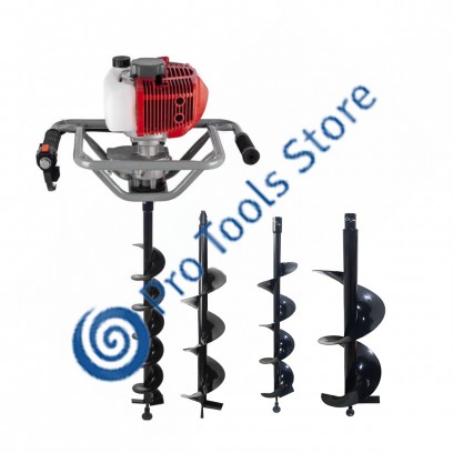 Motoburghiu foreza pamant, DDT 6 CP cu 4 burghie 100/150/200/250 X 800 MM