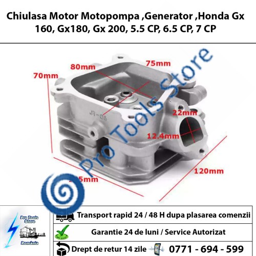 Chiulasa Motor Motopompa ,Generator ,Honda Gx 160, Gx180, Gx 200, 5.5 CP, 6.5 CP, 7 CP