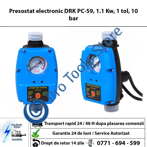 Presostat electronic DRK PC-59, 1.1 Kw, 1 tol, 10 bar