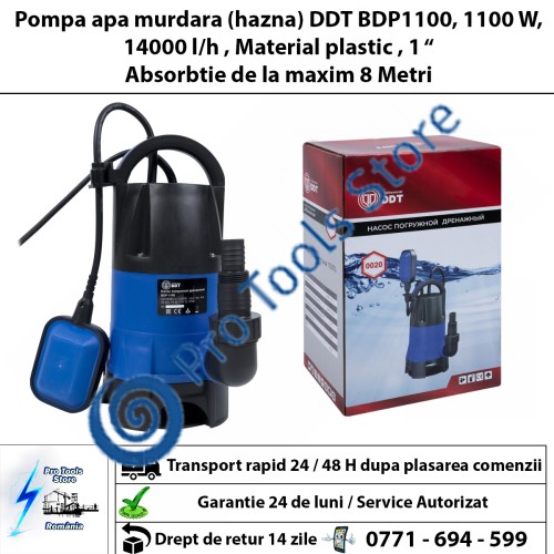 Pompa apa murdara (hazna) DDT BDP1100, 1100 W, 14000 l/h