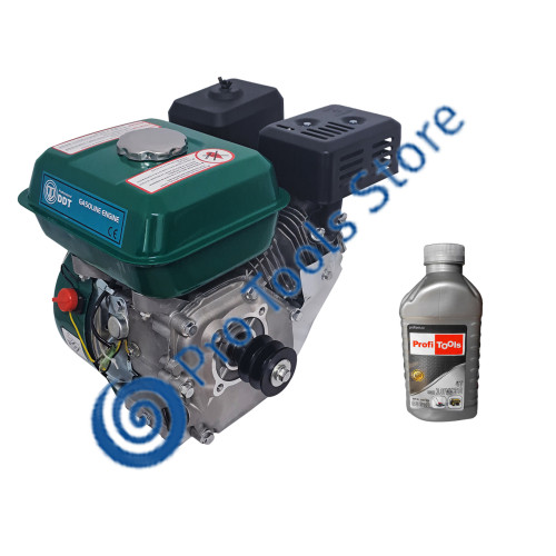 Motor pe benzina DDT Profesional 7.5 Cp, 4 timpi, 200 CC, 3.6 L Rezervor, Fulie inclusa , 40 mm + Ulei 600 ml