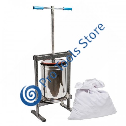 Teasc/Presa struguri Vilen Inox 20 L, cuva dubla, Ucraina Traditional