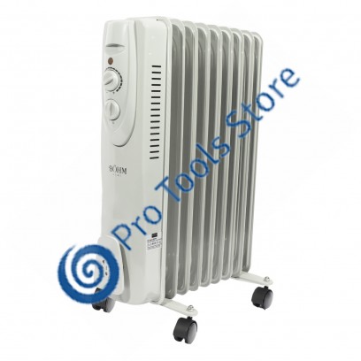 Calorifer electric cu ulei BOH-29 BÖHM, 8 elementi , 3 trepte de putere 800/1200/2000 W, termostat Calorifer electric cu ulei BOH-29 BÖHM, 8 elementi , 3 trepte de putere 800/1200/2000 W, termostat