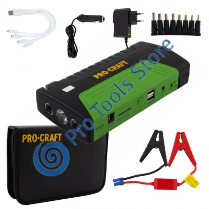 Redresor auto portabil PROCRAFT JS-12, 3000 mAh, 12V