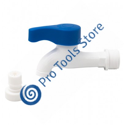 Robinet dublu serviciu din plastic 1/2"