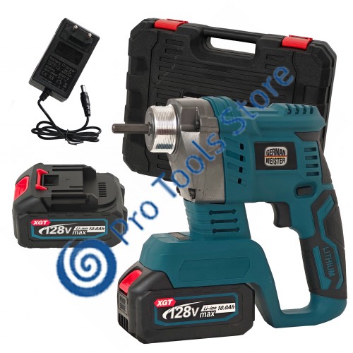 Vibrator de beton cu acumulator, German Meister, 128V , 10AH, fara lance, Model nou