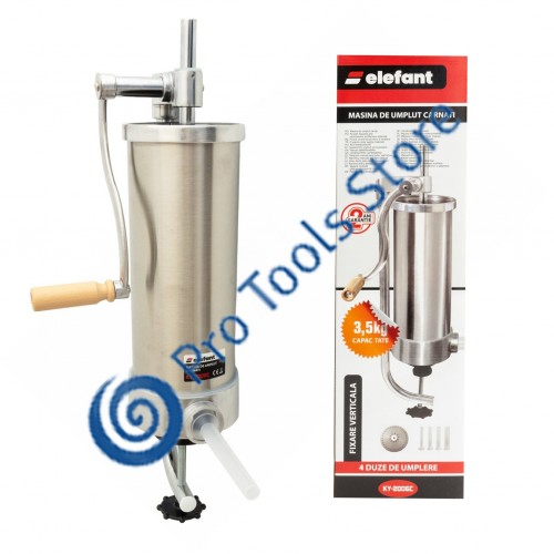 Aparat de facut carnati vertical 3,5kg INOX, Elefant KY-2006C