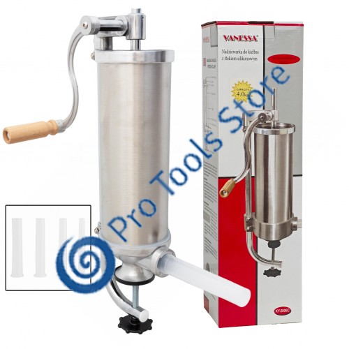 Aparat de facut carnati vertical, Vanessa, Capacitate 4 Kg , 4 palnii incluse