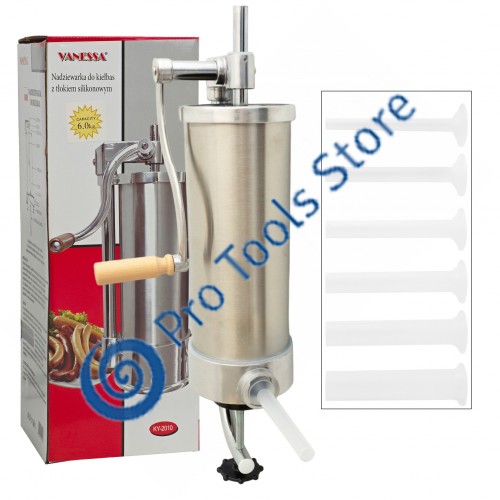Aparat de facut carnati vertical, Vanessa, Capacitate 6 kg , 6 palnii incluse 