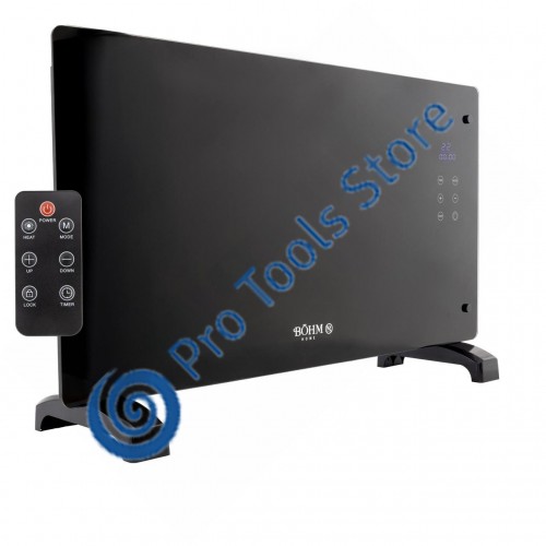 Convector panou sticla de perete/podea cu display si telecomanda 2000 W BÖHM BH09G-BL