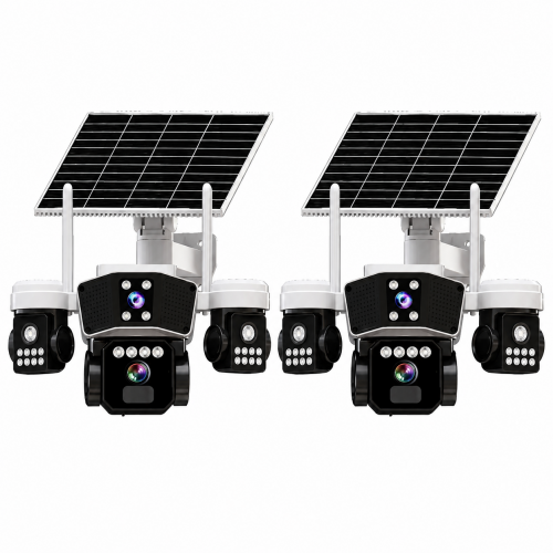 " SET 2 BUCATI " Camera Supraveghere WiFi Solara Triple-Lens 9MP | Vedere 360° | Detectie PIR | 20 LED-uri Night Vision 30m|IP65 " SET 2 BUCATI " Camera Supraveghere WiFi Solara Triple-Lens 9MP | Vedere 360° | Detectie PIR | 20 LED-uri Night Vision 30m|IP65