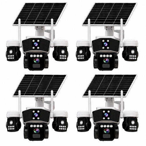 " SET 4 BUCATI " Camera Supraveghere WiFi Solara Triple-Lens 9MP | Vedere 360° | Detectie PIR | 20 LED-uri Night Vision 30m|IP65 " SET 4 BUCATI " Camera Supraveghere WiFi Solara Triple-Lens 9MP | Vedere 360° | Detectie PIR | 20 LED-uri Night Vision 30m|IP65