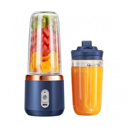 Mini Blender Portabil USB, 2x400 ml, 6 Lame Inox, 21000 RPM, Baterie 12000 mAh, 2 Pahare ABS Mini Blender Portabil USB, 2x400 ml, 6 Lame Inox, 21000 RPM, Baterie 12000 mAh, 2 Pahare ABS
