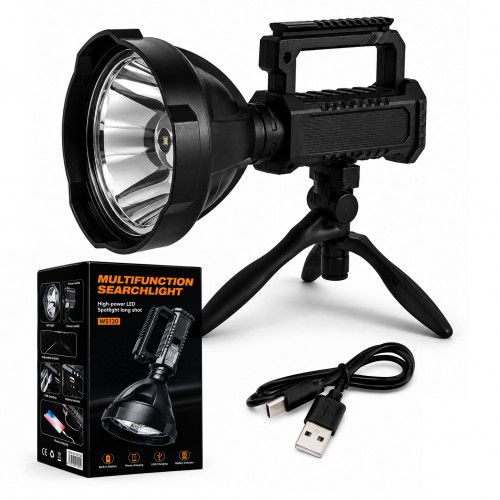 Lanternă LED Multifuncțională Reîncărcabilă W5120 cu Trepied, Power Bank, USB, Indicator Baterie, 4 Moduri de Iluminare, IPX5 Lanternă LED Multifuncțională Reîncărcabilă W5120 cu Trepied, Power Bank, USB, Indicator Baterie, 4 Moduri de Iluminare, IPX5