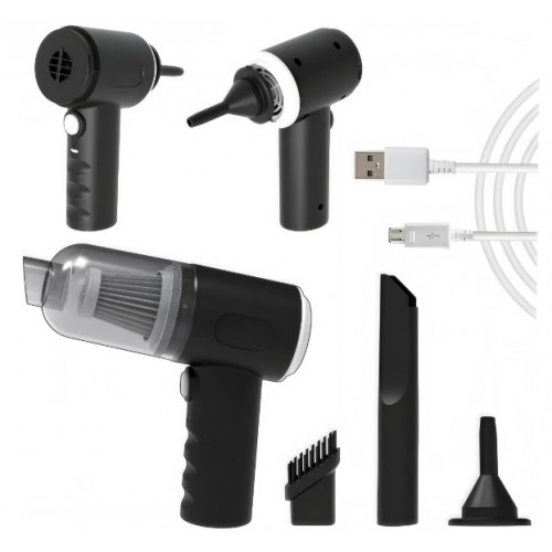 Aspirator Portabil 3 in 1, 120W, Reincarcabil USB, Aspirare si Suflare, Autonomie 20 Minute, Pentru Masina, Casa si Birou Aspirator Portabil 3 in 1, 120W, Reincarcabil USB, Aspirare si Suflare, Autonomie 20 Minute, Pentru Masina, Casa si Birou