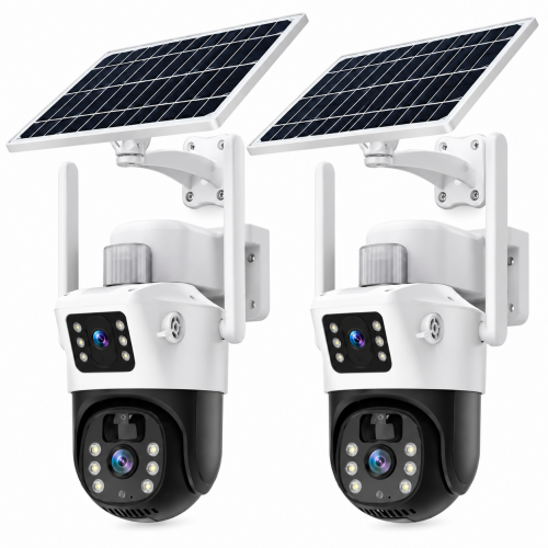 " SET 2  BUCATI " Cameră de Supraveghere WiFi Solară ZY-TP16G – Dual Lens 6MP (3MP+3MP), Rotire 360°, Vedere Nocturnă Color