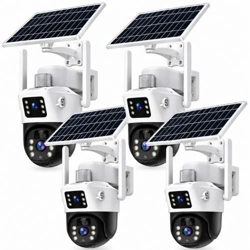 " SET 4 BUCATI " Cameră de Supraveghere WiFi Solară ZY-TP16G – Dual Lens 6MP (3MP+3MP), Rotire 360°, Vedere Nocturnă Color " SET 4 BUCATI " Cameră de Supraveghere WiFi Solară ZY-TP16G – Dual Lens 6MP (3MP+3MP), Rotire 360°, Vedere Nocturnă Color