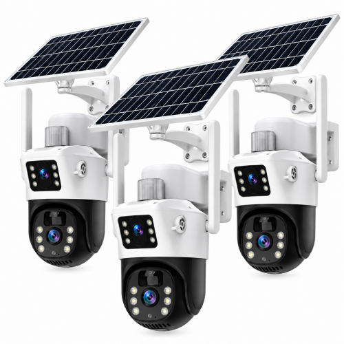 " SET 3 BUCATI " Cameră de Supraveghere WiFi Solară ZY-TP16G – Dual Lens 6MP (3MP+3MP), Rotire 360°, Vedere Nocturnă Color " SET 3 BUCATI " Cameră de Supraveghere WiFi Solară ZY-TP16G – Dual Lens 6MP (3MP+3MP), Rotire 360°, Vedere Nocturnă Color