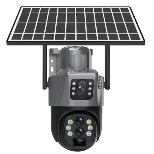 Cameră de Supraveghere WiFi Solară ZY-TP16G – Dual Lens 6MP (3MP+3MP), Rotire 360°, Vedere Nocturnă Color , Gri Cameră de Supraveghere WiFi Solară ZY-TP16G – Dual Lens 6MP (3MP+3MP), Rotire 360°, Vedere Nocturnă Color , Gri
