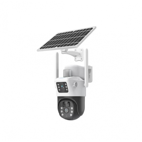 Cameră de Supraveghere WiFi Solară ZY-TP16G – Dual Lens 6MP (3MP+3MP), Rotire 360°, Vedere Nocturnă Color