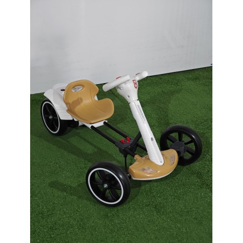 Kart electric pliabil, HARCRAFT, alimentare 12V, control parental prin telecomanda, 2 viteze , Inainte / Inapoi, Gold + Negru