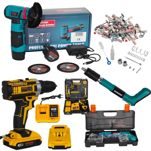 * Promo * Mini-Polizor unghiular , Autofiletanta cu acumulator , AParat Profesional de Bătut Cuie în Beton și Oțel