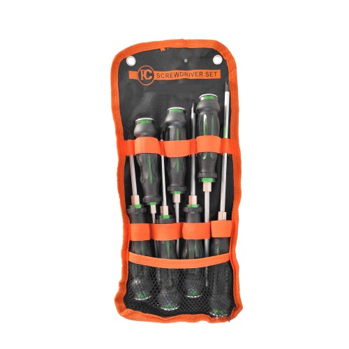 Set de surubelnite mecanice, 7buc, profil drept x3 si PH x4, verzi