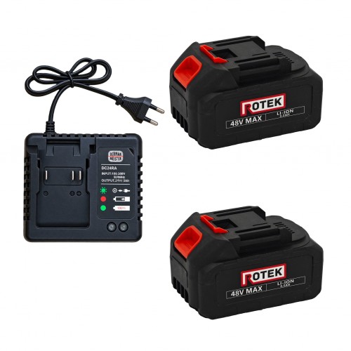 Set 2 Acumulatori Rotek Li-Ion 48V MAX 8.0Ah + Încărcător Rapid German Meister DC24RA Set 2 Acumulatori Rotek Li-Ion 48V MAX 8.0Ah + Încărcător Rapid German Meister DC24RA