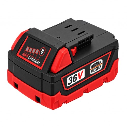Acumulator German Meister 36V Li-Ion, compatibil Milwaukee, RED LITHIUM, pentru scule electrice cu acumulator Acumulator German Meister 36V Li-Ion, compatibil Milwaukee, RED LITHIUM, pentru scule electrice cu acumulator