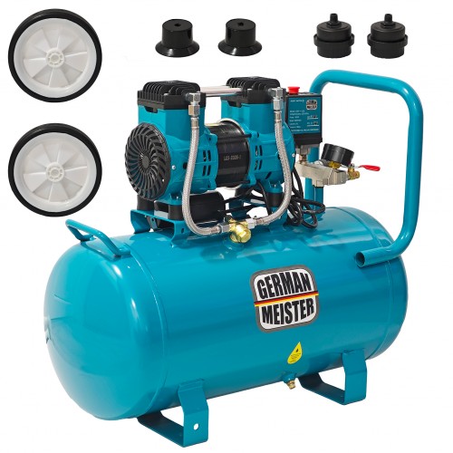 Compresor de aer fără ulei German Meister GM-1-50L, rezervor 50 Litri, 1300 W, 8 Bari, compresor silențios Oil-Free Compresor de aer fără ulei German Meister GM-1-50L, rezervor 50 Litri, 1300 W, 8 Bari, compresor silențios Oil-Free