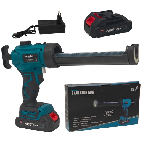 Aparat Electric pentru Silicon și Adezivi German Meister 36V, Acumulator Li-Ion, Presiune 250 Kg, LED Profesional, Cartușe 300 ml