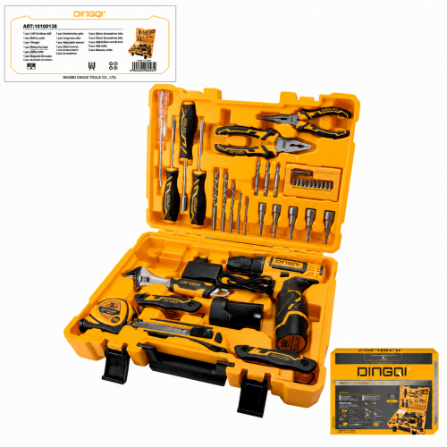 Trusă de Scule DINGQI 38 Piese – Set Complet pentru Reparații, Bricolaj și Întreținere, în Valiză de Transport Trusă de Scule DINGQI 38 Piese – Set Complet pentru Reparații, Bricolaj și Întreținere, în Valiză de Transport