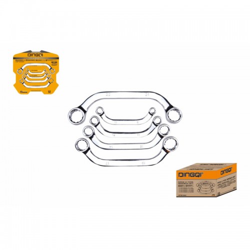 Set chei tip C DINGQI 5 piese Cr-V – Chei semilună pentru spații înguste, oțel Crom Vanadiu Set chei tip C DINGQI 5 piese Cr-V – Chei semilună pentru spații înguste, oțel Crom Vanadiu