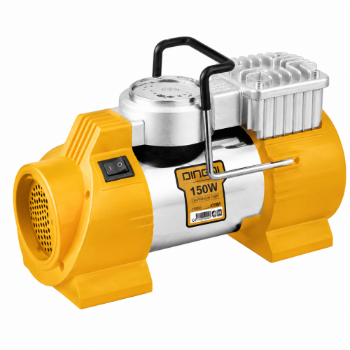 Compresor auto DINGQI 12V 180W cu lanternă LED – 150 PSI, 40 L/min, alimentare la brichetă Compresor auto DINGQI 12V 180W cu lanternă LED – 150 PSI, 40 L/min, alimentare la brichetă