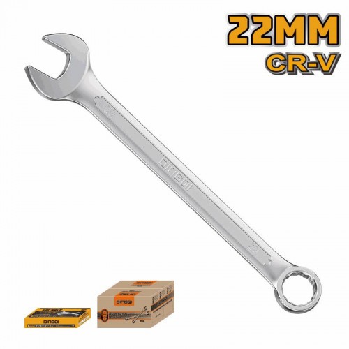 Cheie combinată DINGQI 22 mm, oțel Cr-V – cheie fixă și inelară, finisaj crom satinat, profesională Cheie combinată DINGQI 22 mm, oțel Cr-V – cheie fixă și inelară, finisaj crom satinat, profesională