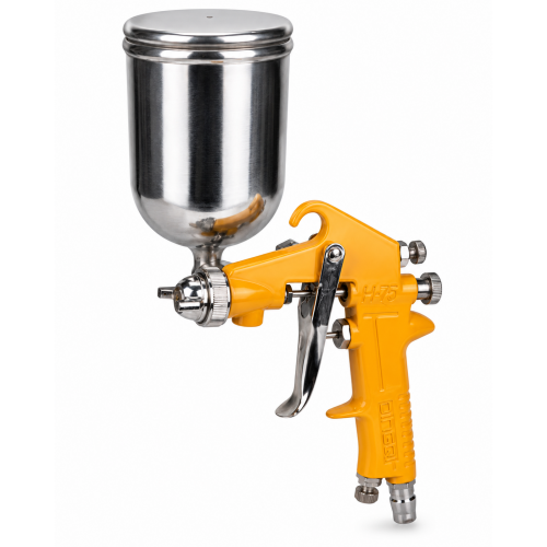 Pistol de vopsit pneumatic DINGQI cu cană superioară 400 ml, duză 1.5 mm – alimentare gravitațională, profesional Pistol de vopsit pneumatic DINGQI cu cană superioară 400 ml, duză 1.5 mm – alimentare gravitațională, profesional