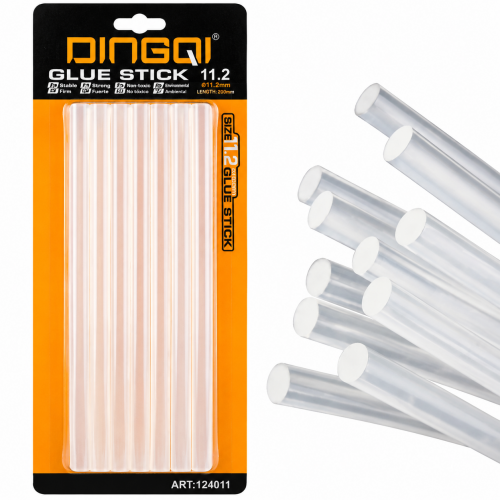 Set 10 Baghete de Silicon DINGQI 11.2 × 200 mm – Rezerve pentru pistol de lipit la cald Set 10 Baghete de Silicon DINGQI 11.2 × 200 mm – Rezerve pentru pistol de lipit la cald