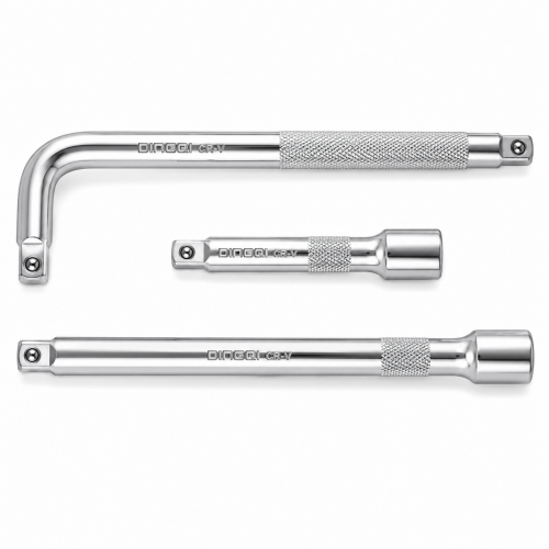 Set 3 Prelungitoare pentru Tubulare DINGQI 1/2" CR-V – Extensii Profesionale pentru Chei Tubulare