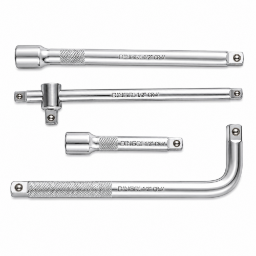 Set 4 Prelungitoare pentru Tubulare DINGQI 1/2" CR-V – Extensii Profesionale pentru Chei Tubulare și Clichet