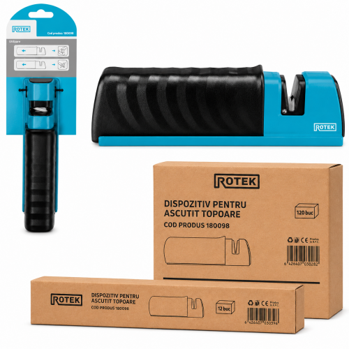 Dispozitiv pentru Ascuțit Topoare ROTEK, Unghi de Ascuțire Presetat, Mâner Ergonomic, Utilizare Manuală Dispozitiv pentru Ascuțit Topoare ROTEK, Unghi de Ascuțire Presetat, Mâner Ergonomic, Utilizare Manuală