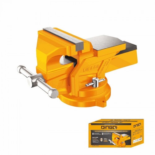 Menghină de banc DINGQI 5" (125 mm) – 7,5 kg, corp din fontă, nicovală integrată, pentru atelier și service Menghină de banc DINGQI 5" (125 mm) – 7,5 kg, corp din fontă, nicovală integrată, pentru atelier și service