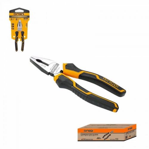 Patent universal profesional DINGQI 8" (200 mm) Cr-V – Clește combinat cu mâner ergonomic negru-portocaliu Patent universal profesional DINGQI 8" (200 mm) Cr-V – Clește combinat cu mâner ergonomic negru-portocaliu