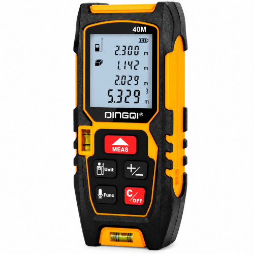 Telemetru Laser Digital DINGQI EF02140, Distanță Maximă 40 m, Măsurare Distanță, Suprafață și Volum Telemetru Laser Digital DINGQI EF02140, Distanță Maximă 40 m, Măsurare Distanță, Suprafață și Volum
