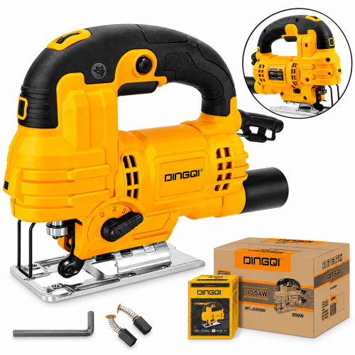 Fierăstrău Pendular DINGQI JJ02401, 800W, 800–3100 rpm, Tăiere Lemn 85 mm, 6 Trepte de Viteză Fierăstrău Pendular DINGQI JJ02401, 800W, 800–3100 rpm, Tăiere Lemn 85 mm, 6 Trepte de Viteză