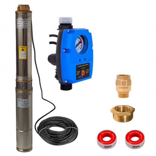 Pompa submersibila 1800 W, 4STM4-8 , 8 Turbine + Presostat electronic reglabil, accesorii incluse Pompa submersibila 1800 W, 4STM4-8 , 8 Turbine + Presostat electronic reglabil, accesorii incluse