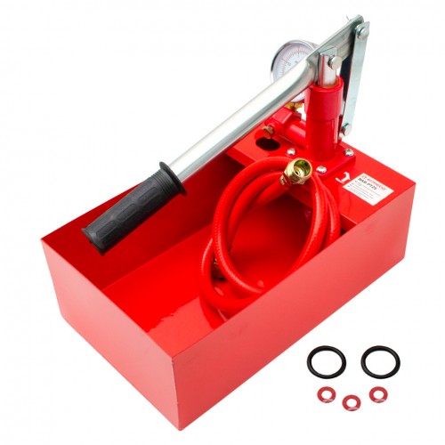 Pompa manuala pentru testat instalatii BAR-PT25, Cuva 5 Lt, 10 ml/cursa, 0-25 bar