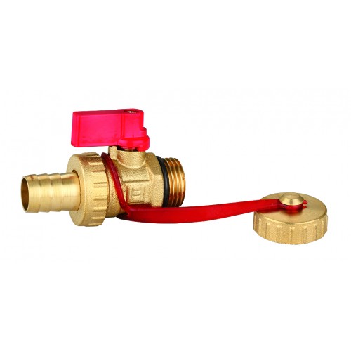 Robinet de golire 1/2" maner rosu,finisaj bronz