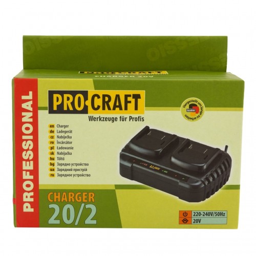 Incarcator dublu acumulatori Procraft 20V, 4 Ah, Cablu alimentare 1.4 m Incarcator dublu acumulatori Procraft 20V, 4 Ah, Cablu alimentare 1.4 m