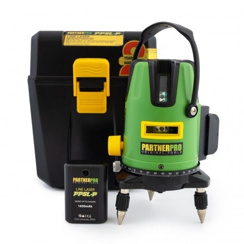 Nivela laser PartnerPRO, 5 linii ±2 mm/5m, 40m, Timp de nivelare ≤ 5s Nivela laser PartnerPRO, 5 linii ±2 mm/5m, 40m, Timp de nivelare ≤ 5s